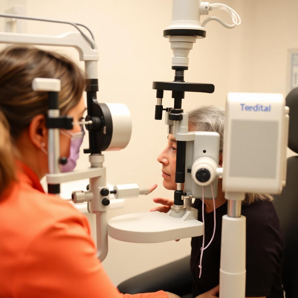 Exame ocular e reabilitação visual em consultório